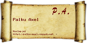 Palku Axel névjegykártya